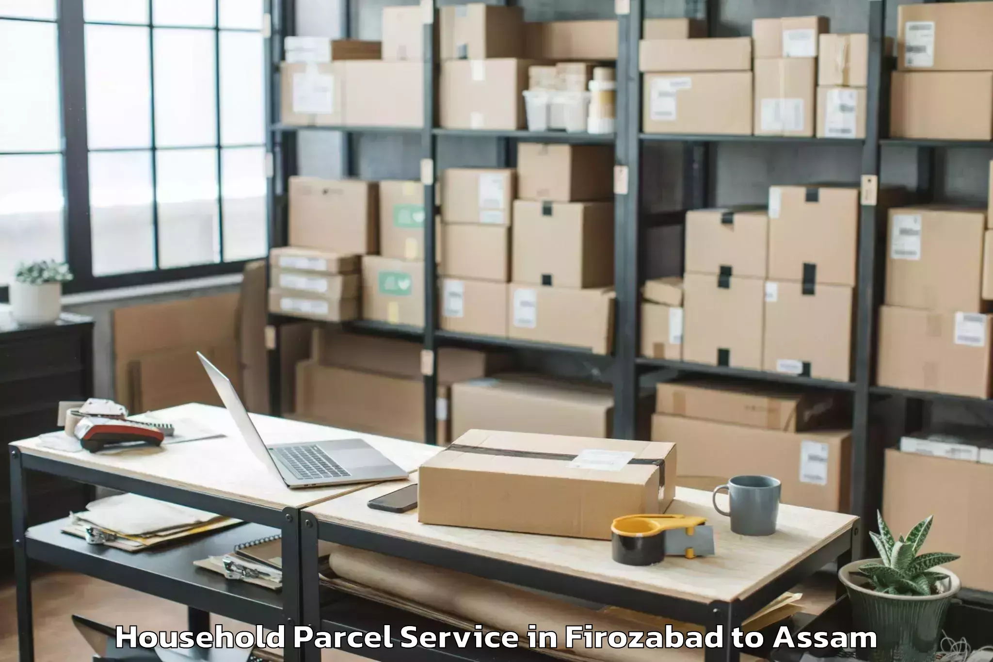 Reliable Firozabad to Sarupathar Household Parcel